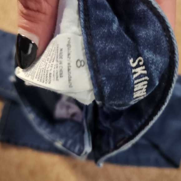 American Eagle Outfitters Deep Blue Skinny Jeans - Picture 5 of 6